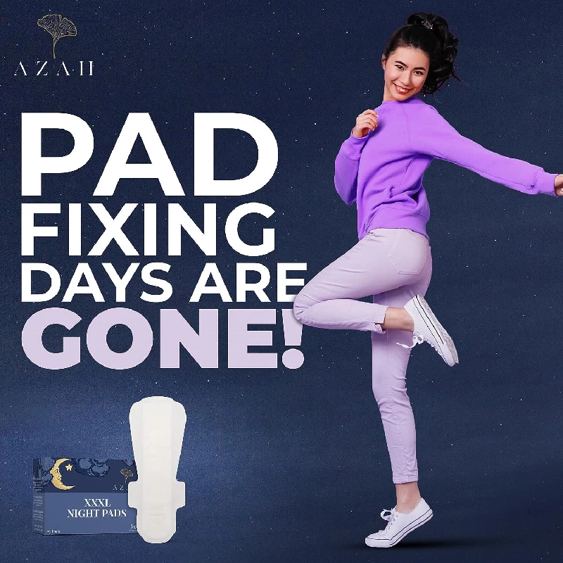 AZAH XXXL Heavy Flow Sanitary Pads, 12 Pads-5.webp